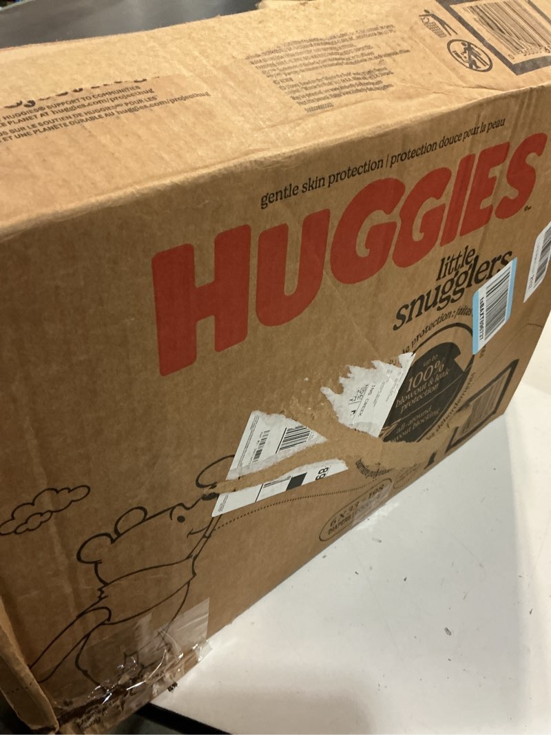 Condition photo showing New/Like New for huggies size 1 diapers, little snugglers diapers, size 1 (8-14 lbs), 198 count (6 packs of 33), packaging may vary