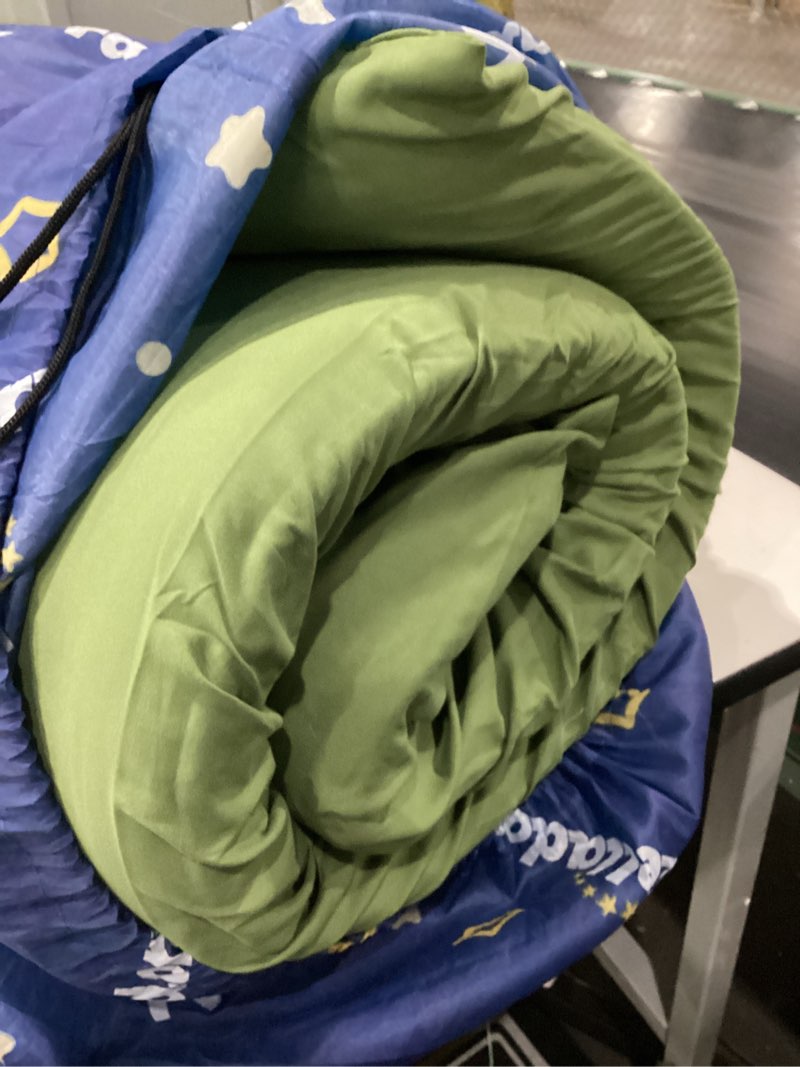 Condition photo showing As Is for zelladorra japanese floor mattress, futon mattress with portable storage bag and washable cover, roll up thick tatami mat suitable for camping, guest room, green, twin twin (80"l x 39"w) green ( 4"th + dust cover ?
