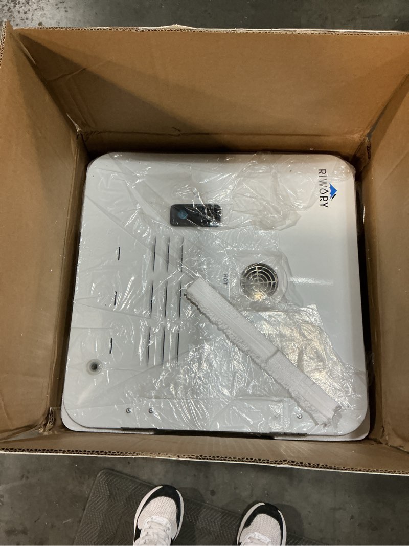 Condition photo showing Good Condition for 65,000 btu 18x18 rv tankless water heater propane, 3.9gpm tankless rv water heater with outdoor water outlet, dc 12v anti-freezing protection rv camper instant hot water heater white, with ?18" x 18" door