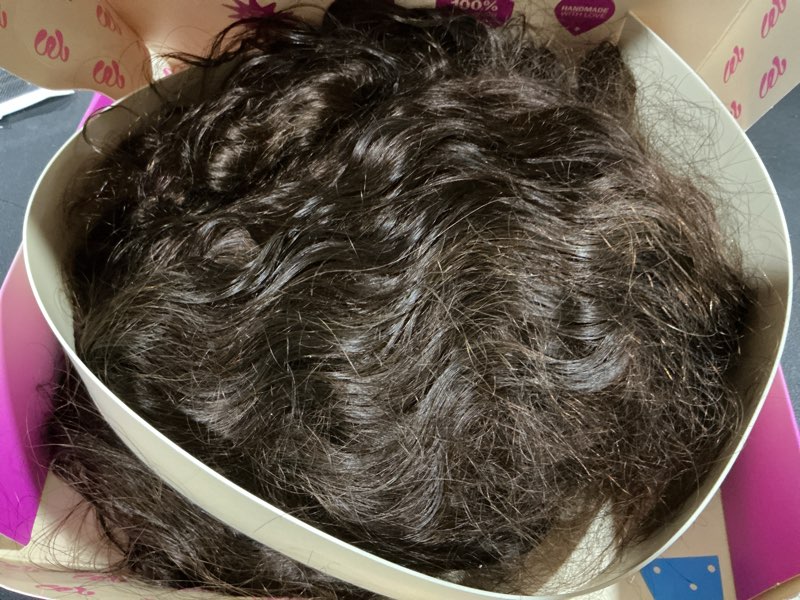 Condition photo showing As Is for Chocolate Brown Glueless Wigs Human Hair Pre Plucked Pre Cut 13x6 Body Wave HD Lace Front Wigs Human Hair Glueless Wear and Go Drawstring Wig 20 Inch 220% Density 20 Inch Chocolate Brown Color Body