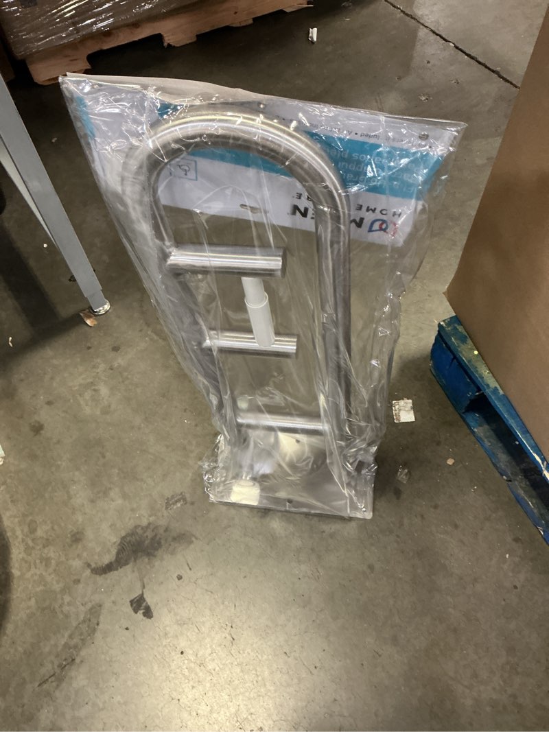Condition photo showing New/Like New for moen home care bathroom safety 30 inch stainless steel flip up bathroom handicapgrab bar with toilet paper holder, elderly assistance product, r8962fd grab bar 30 inch peened