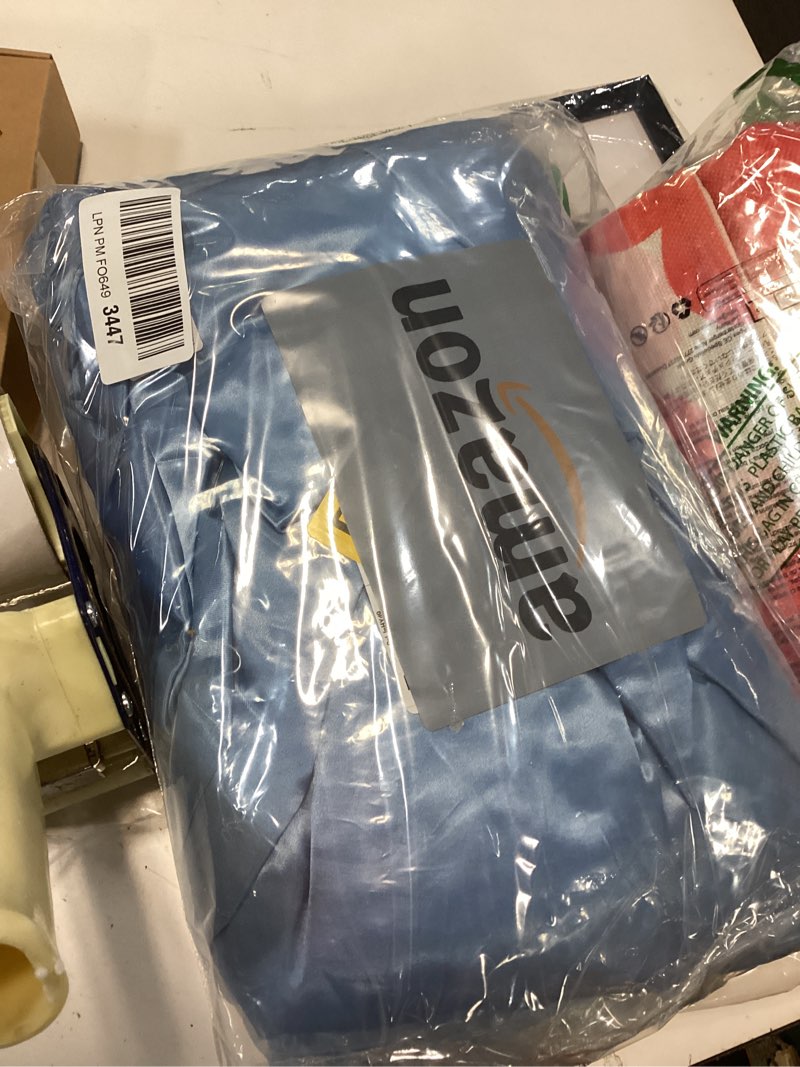 Condition photo showing New/Like New for BEDELITE Satin Sheets Queen Size Bed Set, Luxury Soft Airy Blue Silky Sheets for Hair and Skin, Similar to Silk Bed Sheets Set 4 Pieces with 1 Deep Pocket Fitted Sheet, 1 Flat Sheet, and 2 Pillowcases