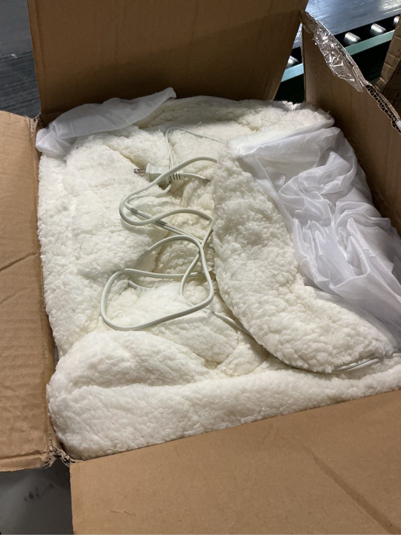 Condition photo showing As Is for Heated Mattress Pad Twin Size Electric Mattress Bed Warmer 9 Heat Settings, 1-12 Hours Auto Off, Memory Function Deep Pocket, Fast Heating, Machine Washable Twin 39"x 75"