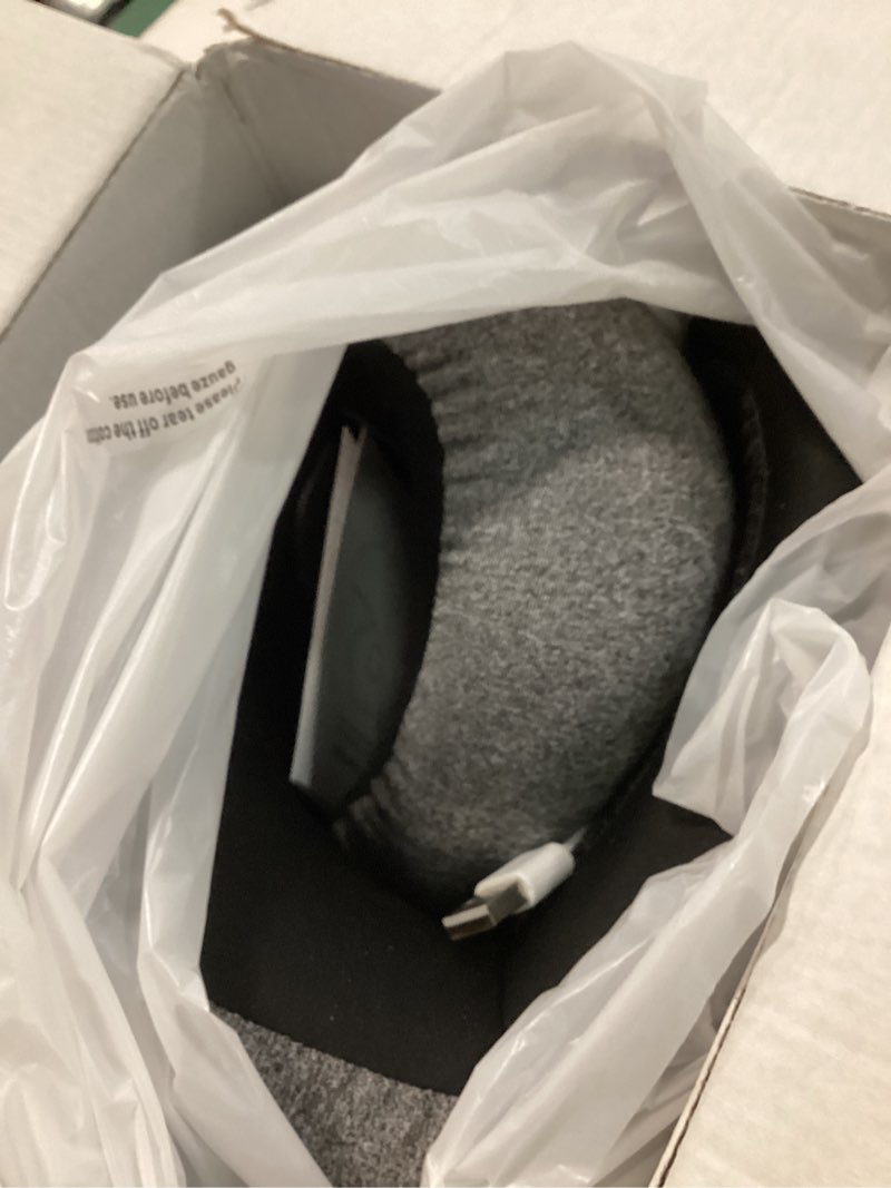 Condition photo showing Good Condition for travel neck pillow airplane 2 in 1 with heating, memory foam cervical pillow, 360º ergonomic design, asymmetrical sides portable for airplane car office sleeping essentials, breathable cover grey