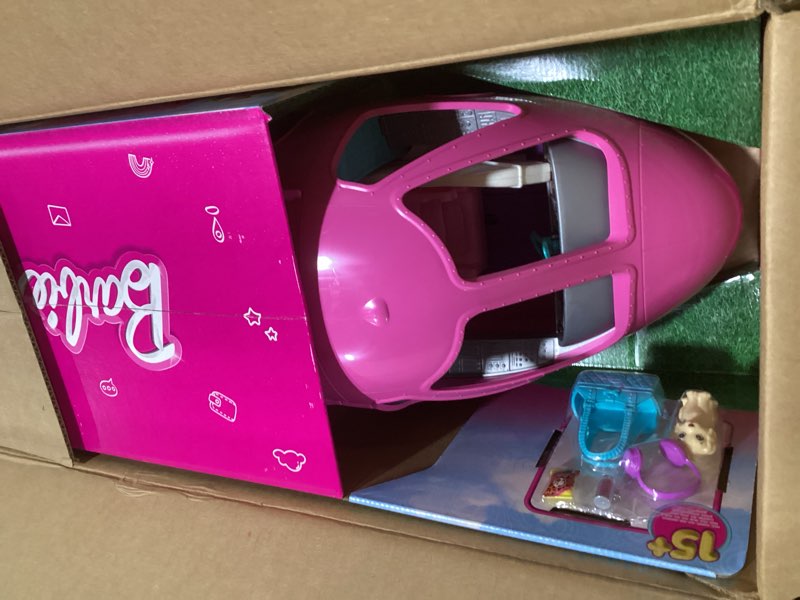 Condition photo showing New/Like New for Barbie Dreamplane Airplane Toys Playset with 15+ Accessories Including Puppy, Snack Cart, Reclining Seats and More (Amazon Exclusive)