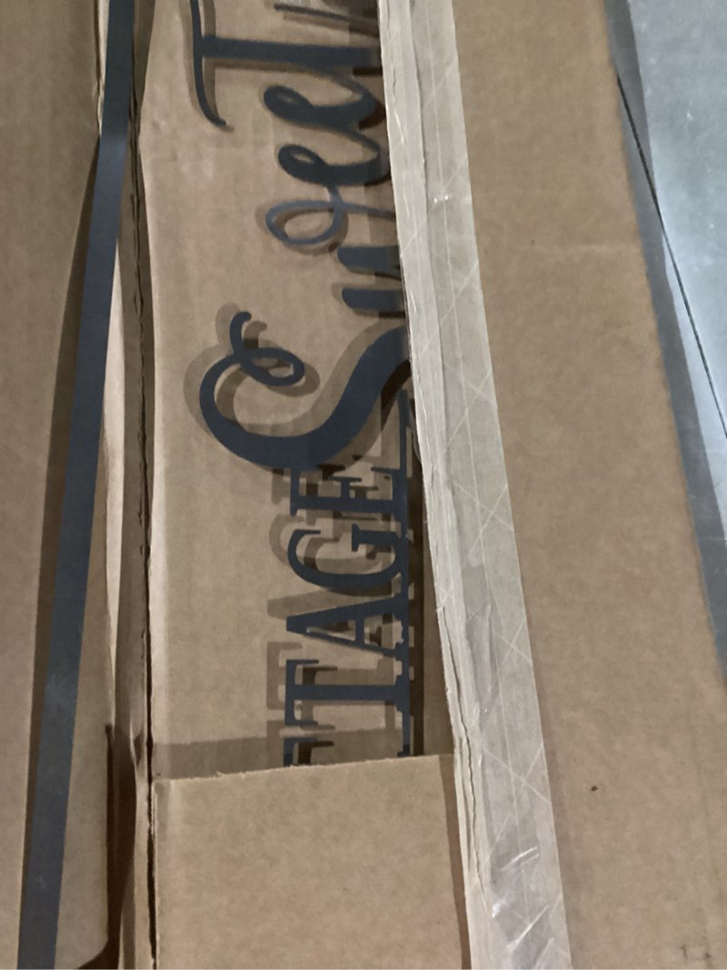 Condition photo showing Good Condition for Metal Cottage Sweet Cottage Sign Front Door Rustic Wall Decor Modern Farmhouse Horizontal Home Sweet Home Sign Seaside House Decor Script Home Sign Cabin Decor