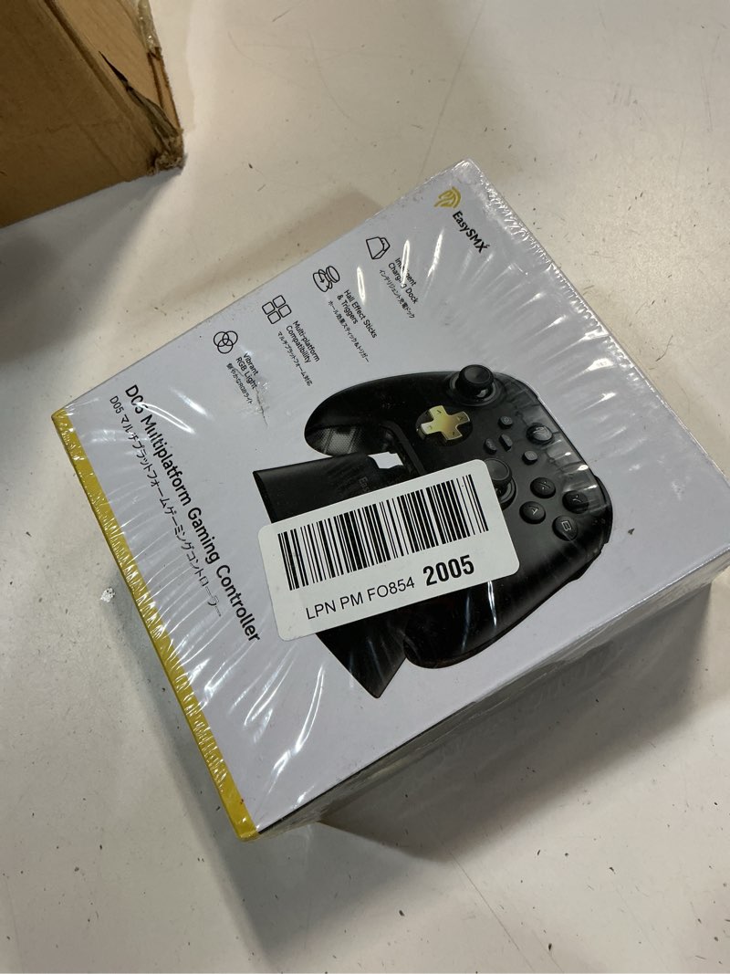 Condition photo showing New/Like New for easysmx d05 pc controller - enhanced wireless bluetooth pro controller with charging dock/hall sensor/rgb lighting - no stick drift, no dead zone - work for windows pc, android, steam and switch black gold