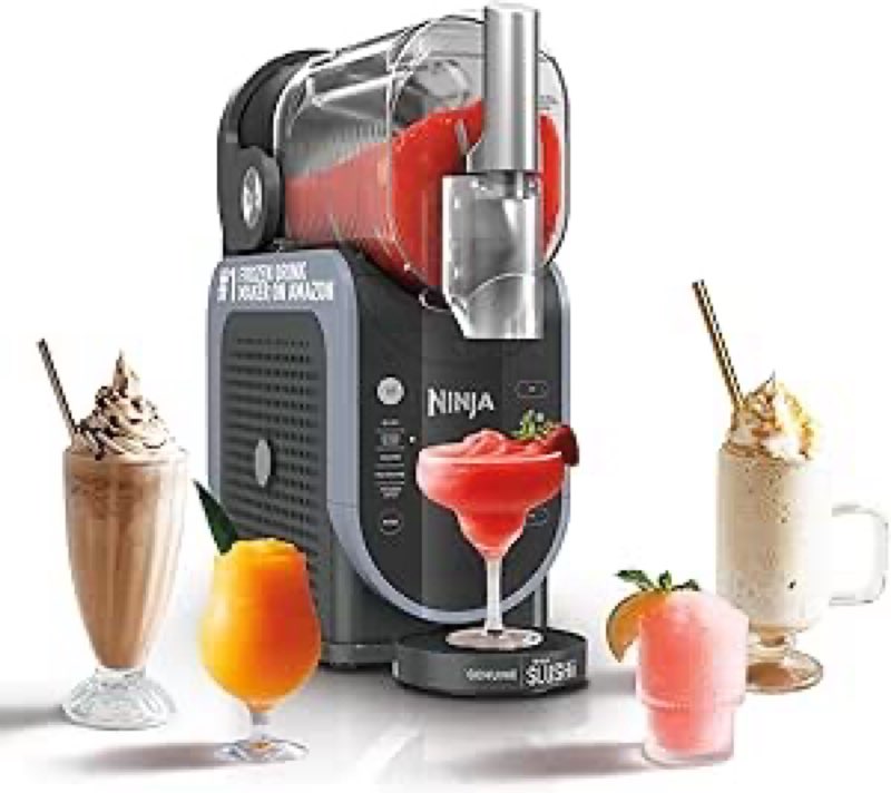 ninja slushi frozen drink & slushie machine with rapidchill technology | 88 oz. easy fill vessel | 5 preset programs | make margaritas, frappés, & more | with dishwasher safe parts | black | fs301