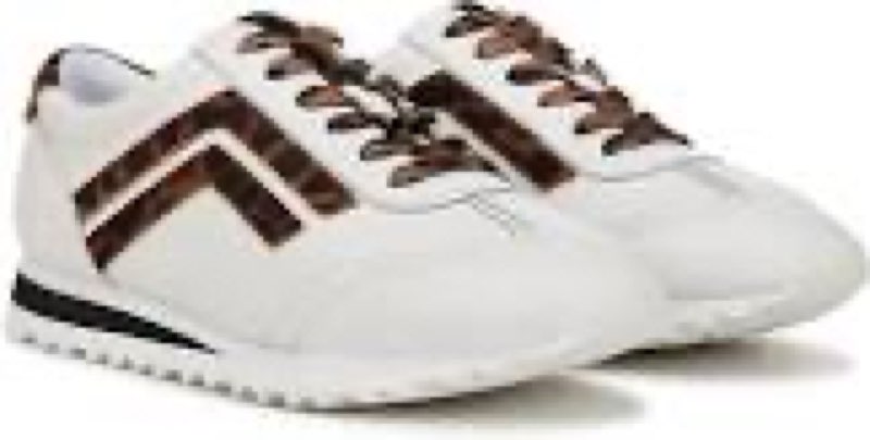 franco sarto womens matera lace up fashion sneaker brown multi animal print 8.5 m