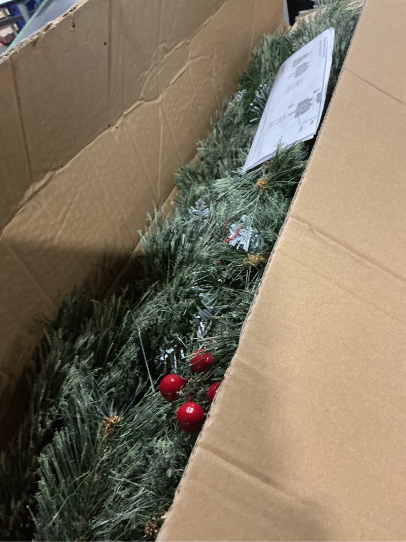 Condition photo showing Good Condition for 4FT Christmas Tree with 100 Lights, Potted Artificial Christmas Tree Outdoor Decor 8 Mode Timer Waterproof with Real-Like Tips & Round Branches for Front Door, Porch, 2 Pack (Green) (White)