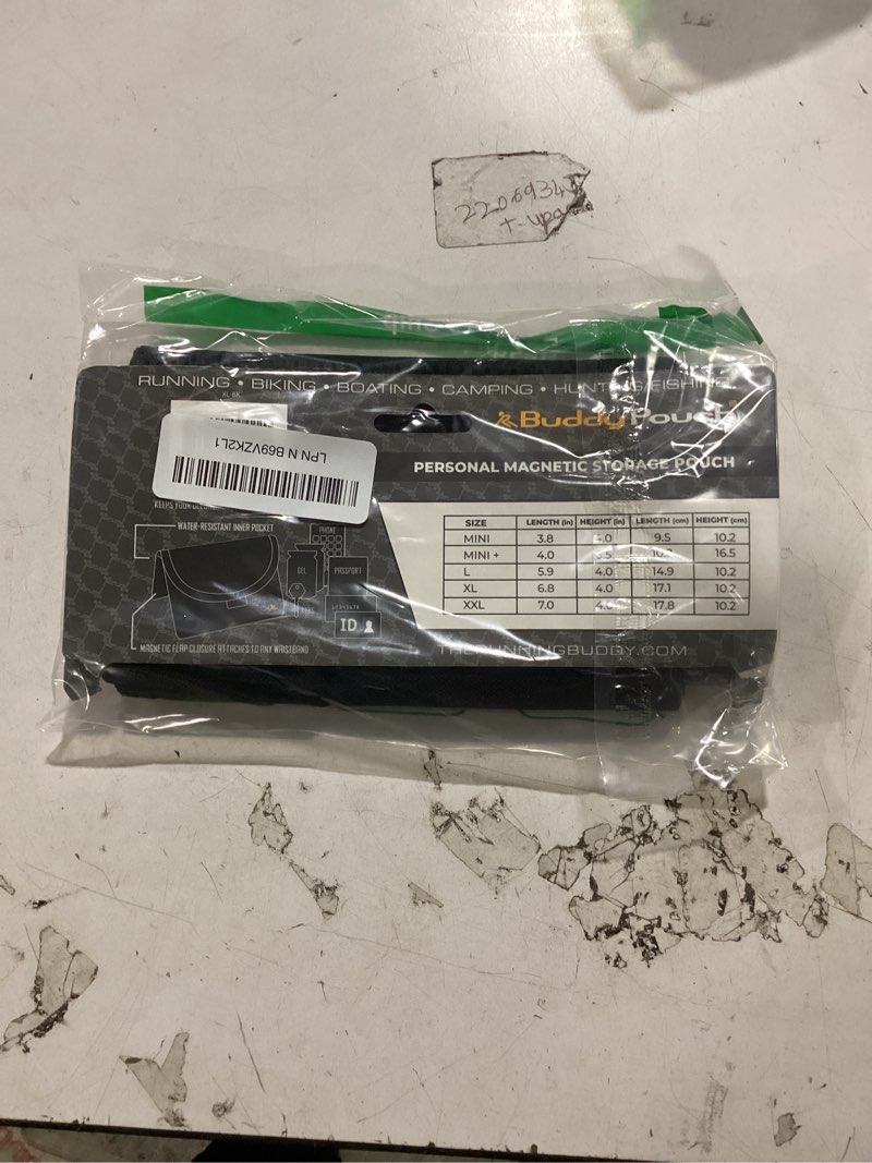 Condition photo showing New/Like New for running buddy fanny pack - water-resistant running gear waist bag - sweat-proof phone & money belt pocket - no-bounce chafe-free running belt - xl, black xl (6.8 in x 4 in) black