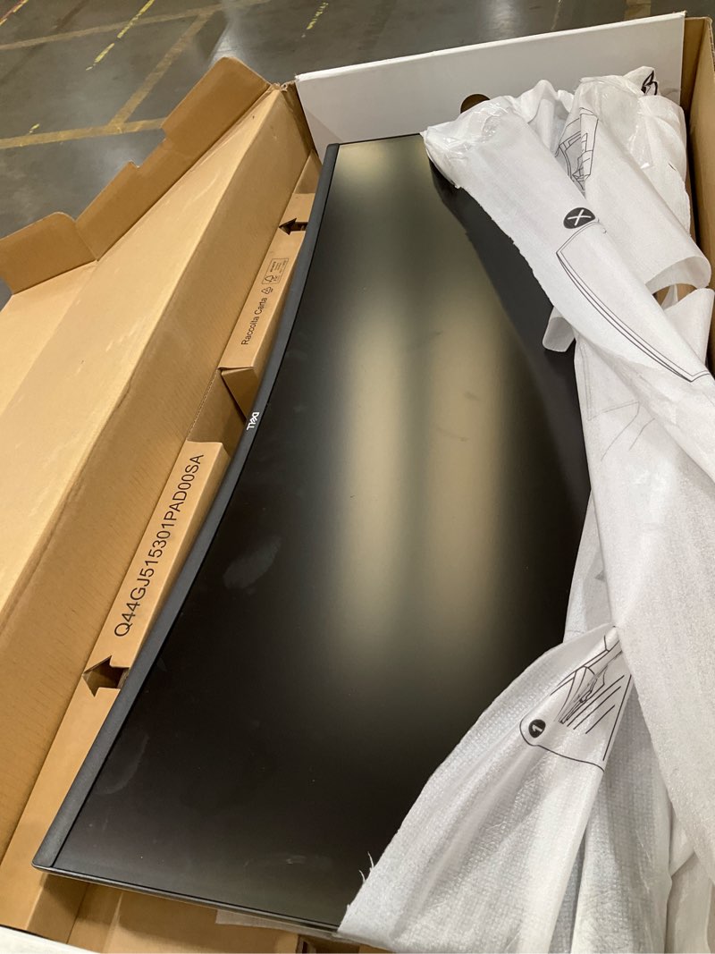 Condition photo showing As Is for not tested, dell 34 plus usb-c curved monitor - s3425dw - 34-inch (3440 x 1440) up to 120 hz 21:9 display, va panel, amd freesync premium, 99% srgb, 95% dci-p3, integrated speakers, 3000:1 contrast ratio 34 inches s3425dw usb-c