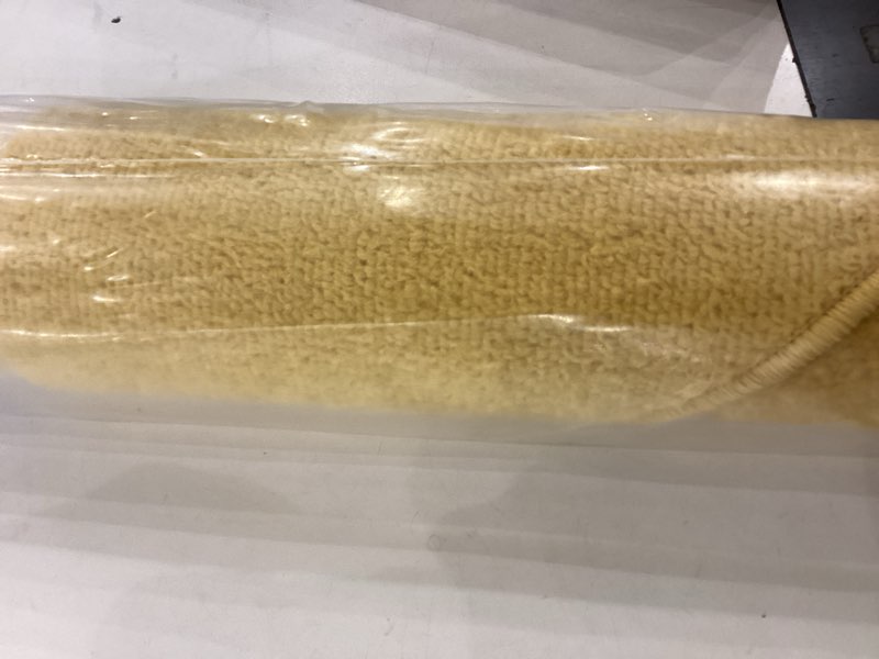 Condition photo showing New/Like New for Nourison Essentials Indoor/Outdoor Yellow 4' x Round Area Rug, Easy Cleaning, Non Shedding, Bed Room, Living Room, Dining Room, Backyard, Deck, Patio (4 Round) 4' (Round) Yellow