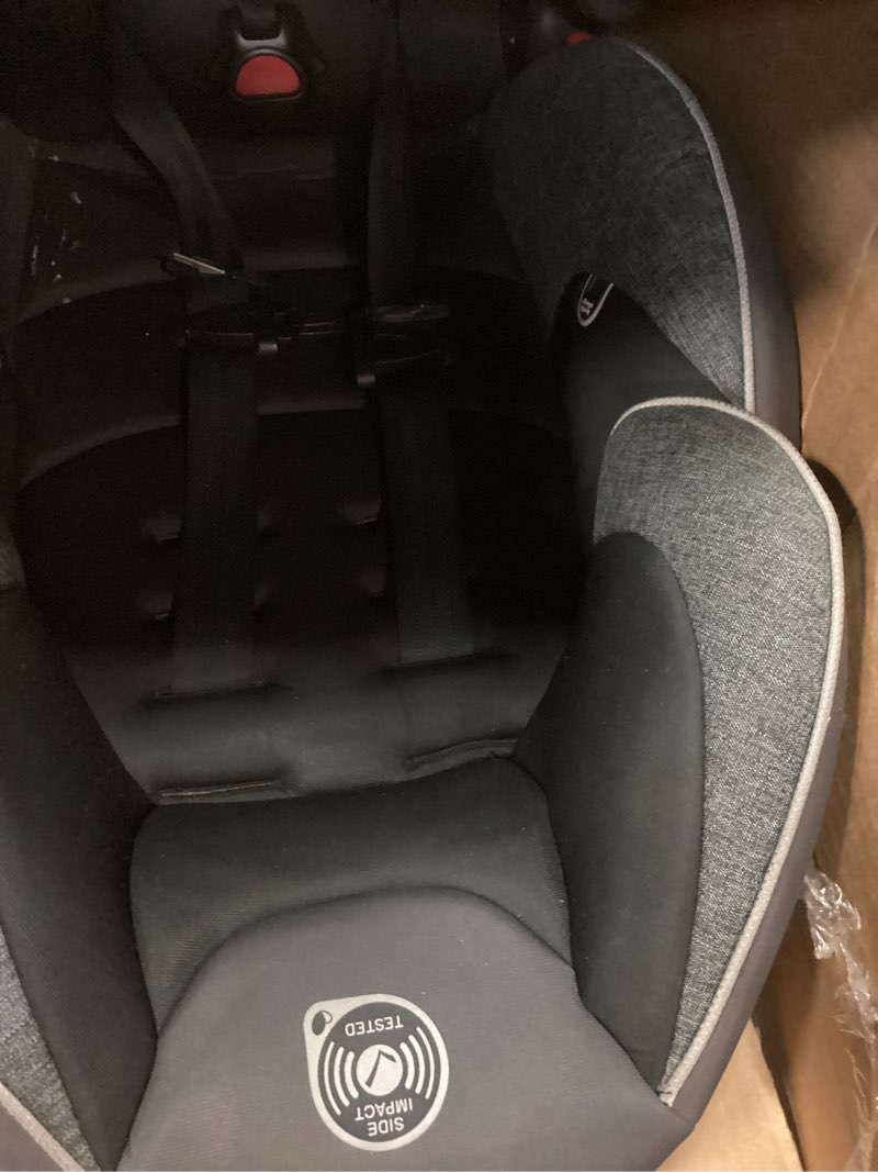 Condition photo showing As Is for evenflo maestro sport booster car seat (granite gray)
