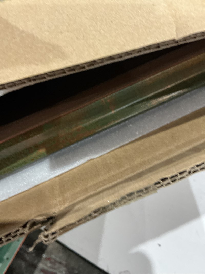 Condition photo showing As Is for large vintage green picture frame