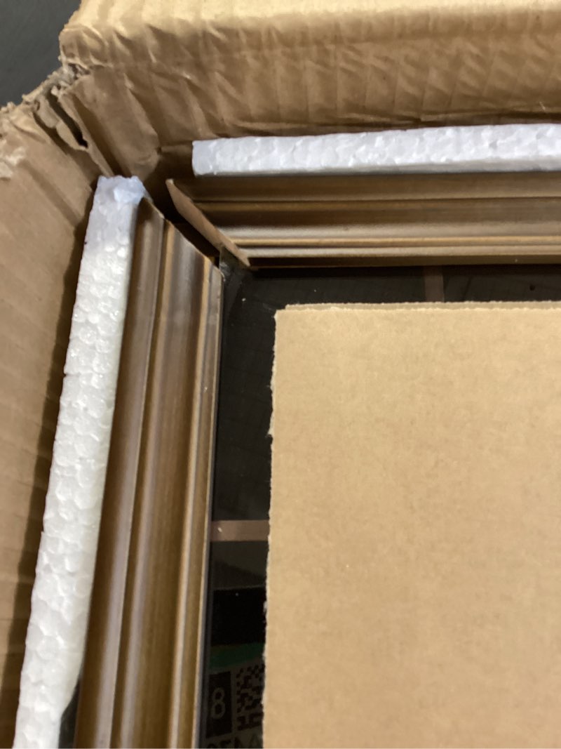 Condition photo showing As Is for gallery solutions - black wall-mounted - curio & shot glass display case - 17"x26" glass door - bar accessories - collectible - miniature glassware - bar accessories black 17" x 26"
