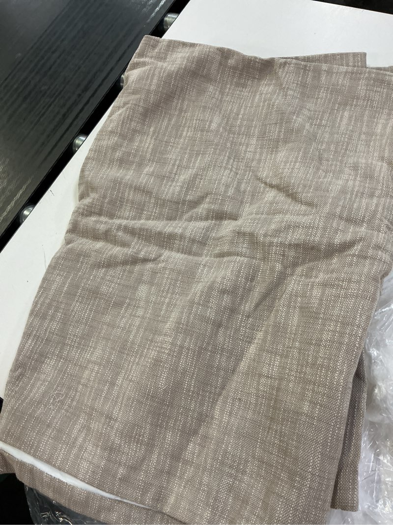 Condition photo showing Good Condition for textured cotton room darkening curtain, oatmeal, 48x96