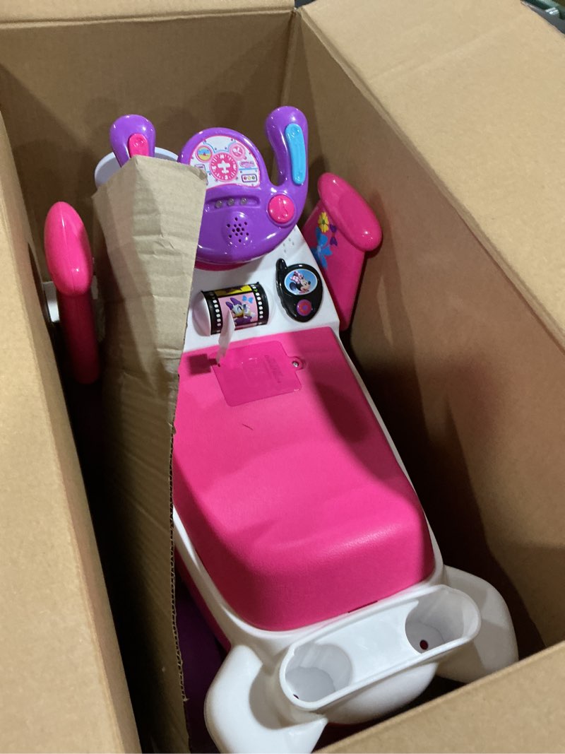 Condition photo showing Good Condition for kiddieland disney my first minnie ride-on plane toy with music, lights & sounds, steering wheel, 360° turning, horn, foot-to-floor toddler vehicle