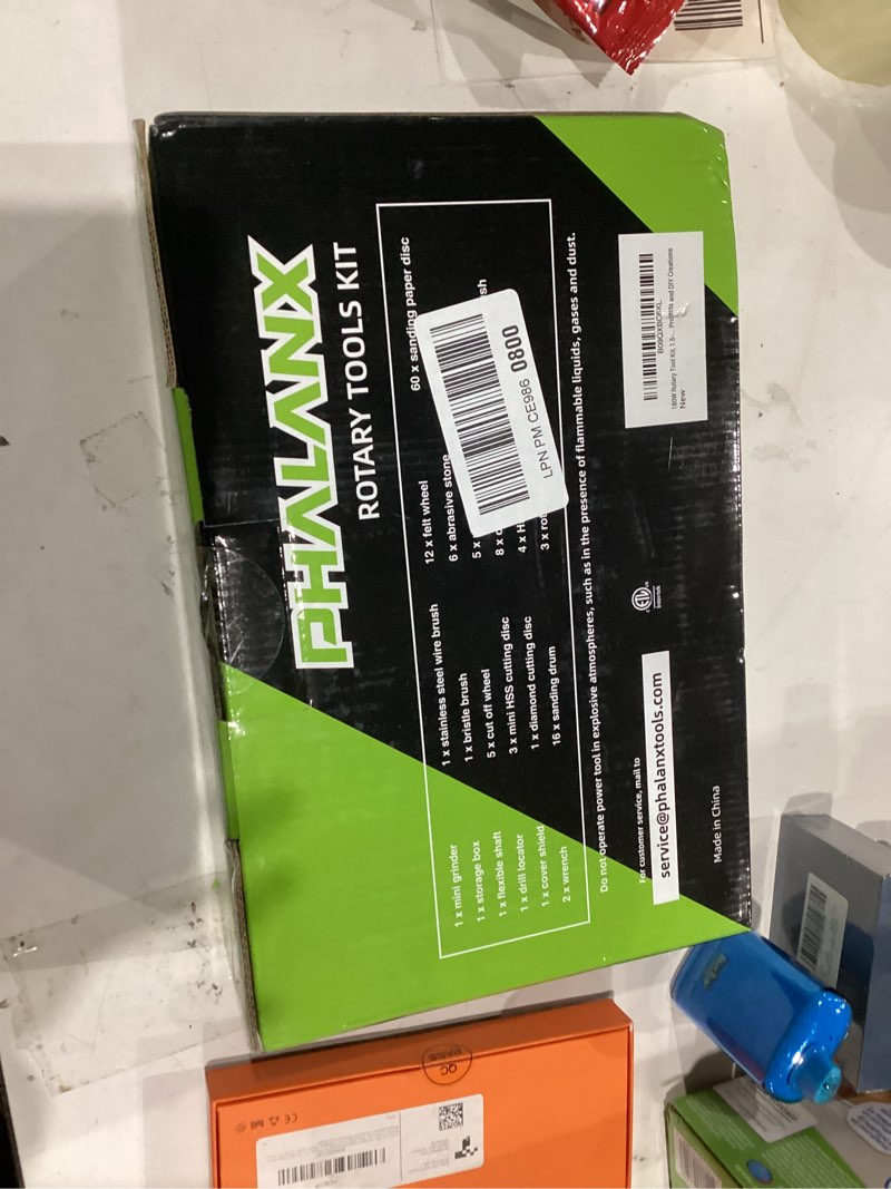 Condition photo showing New/Like New for 180W Rotary Tool Kit, 1.5-Amp PHALANX 6 Variable Speed with Flex Shaft, 8000-32000RPM Multi-Tool& 139pcs Accessories Kit, Power Multiuse Set Prefect for Crafting Projects and DIY Creations… 139pcs Rotary Tool