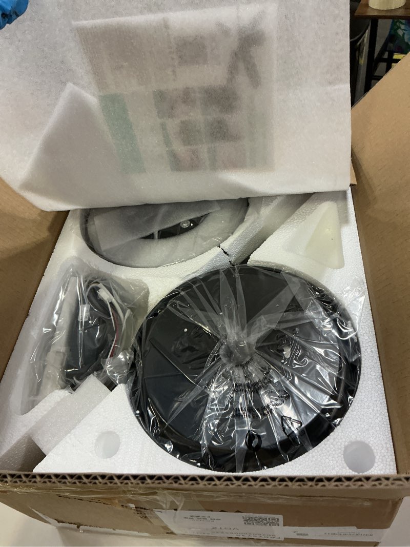 Condition photo showing Good Condition for 42 inch low profile ceiling fans with lights, quiet reversible fan with dc motor, remote & app control, 6-speed, 3 color temperatures, dimmable, ceiling fan for bedroom living room,black
