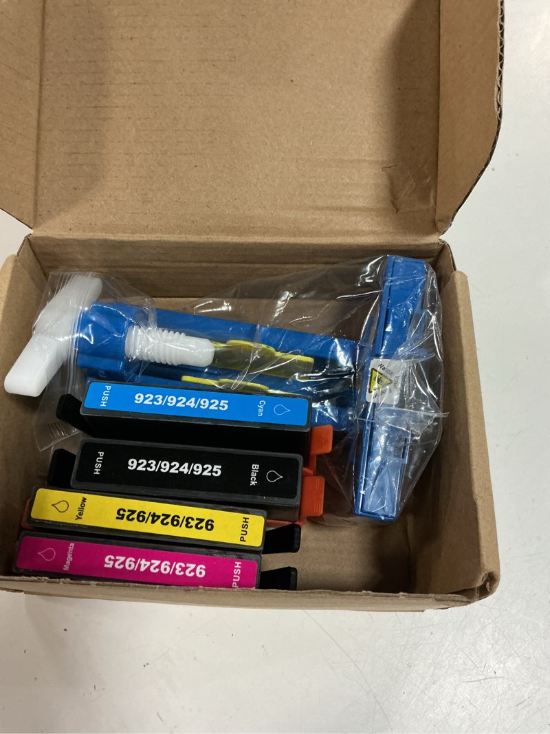 Condition photo showing Good Condition for 923 ink cartridges for hp printers compatible for hp 923 ink cartridges work for hp officejet pro 8135e 8130e 8125e 8138e 8139e 8120e 4-pk (bk c m y) no chip with replacement tools