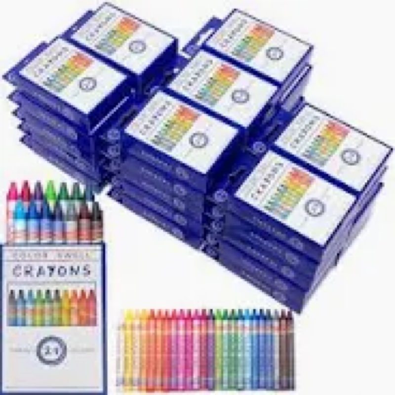 color swell bulk crayon packs - 36 boxes of 24 vibrant colored durable bulk crayons of teacher quali