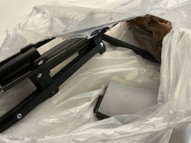 Condition photo showing As Is for large ring light kit with 79" stand, [new version] 55w 6700k dimmable,led 18" big ring light tripod,dual phone holder for iphone,tiktok,makeup,yutobe,live stream,photography,video recording black