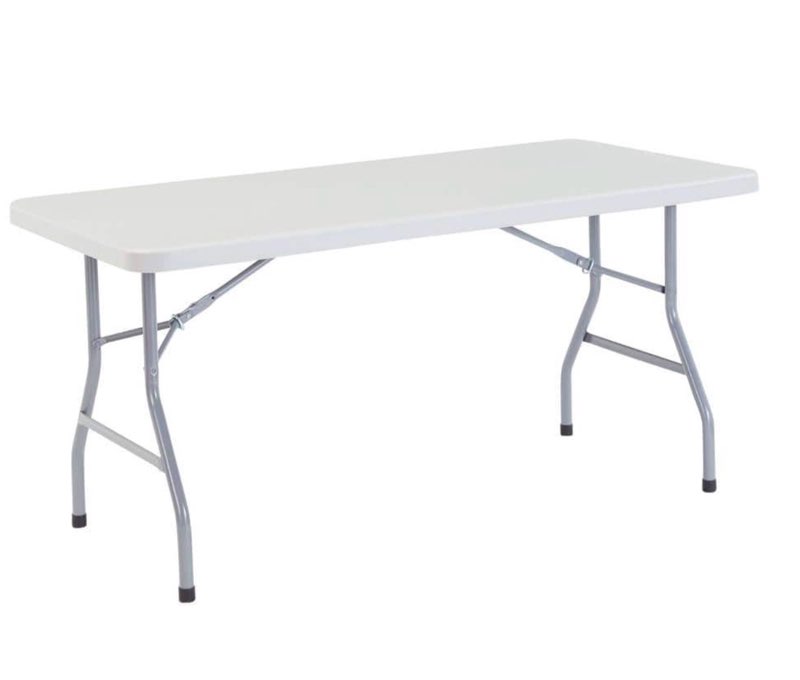 National Public Seating® 30  x 60  Rectangular Folding Table  Speckled Grey  1000 lb capacity