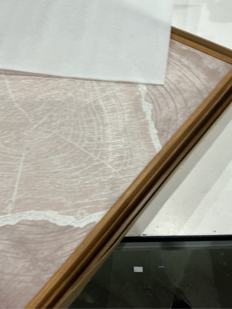 Condition photo showing Good Condition for houria neutral brown tree rings framed canvas wall art set,modern beige tan wood stump wall decor,vintage abstract tree spiral art print,nature black artwork for living room,bedroom,office- 16"x24"x3 tree rings wall art 16"l x 24"w