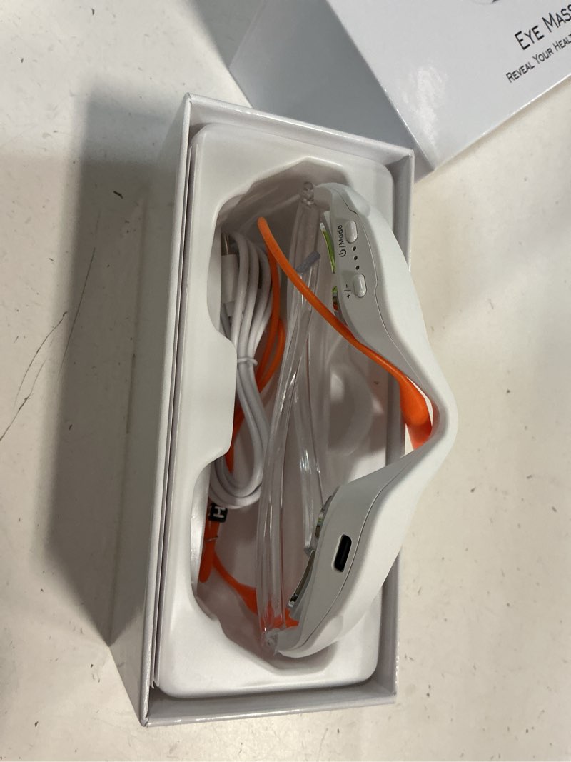 Condition photo showing Good Condition for under eye red light therapy, 4 modes red light under eye therapy glasses microcurrent eye massager, for eye bags dark circles puffiness wrinkles fine lines, relieving eye fatigue