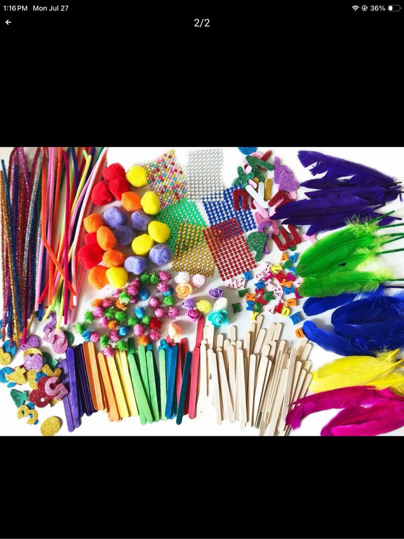 assorted arts & craft supplies 