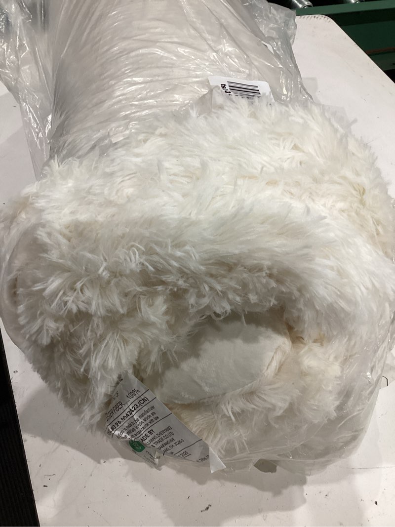 Condition photo showing As Is for similar ))))choshome plush shaggy duvet cover twin size, comforter fuzzy flannel bedding , white