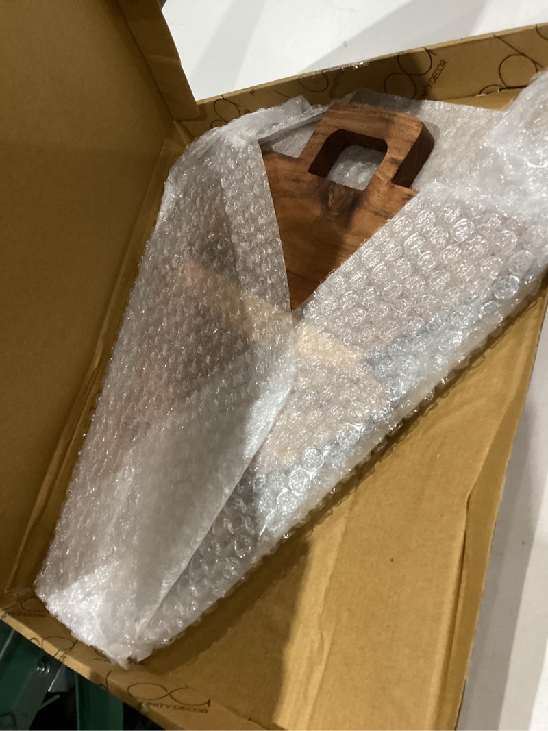 Condition photo showing Good Condition for Christmas Tree Shaped Wood Cutting Board for kitchen, Christmas Tree Wooden Serving Tray with Handle, Christmas Decoration Charcuterie Tree Boards 14"L x 11"W