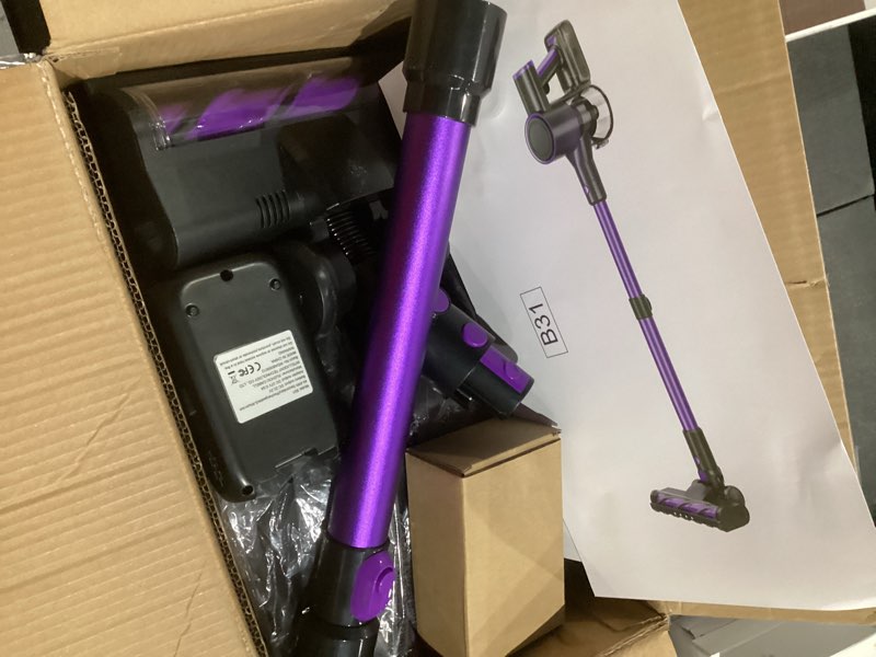 Cordless Vacuum Cleaner,40Kpa Powerful Vacuum Cleaners for Home, Vacuums with LED Display, Anti-Tangle, 8 in 1 Lightweight Vacuum for Hard Floors Pet Hair(Purple)