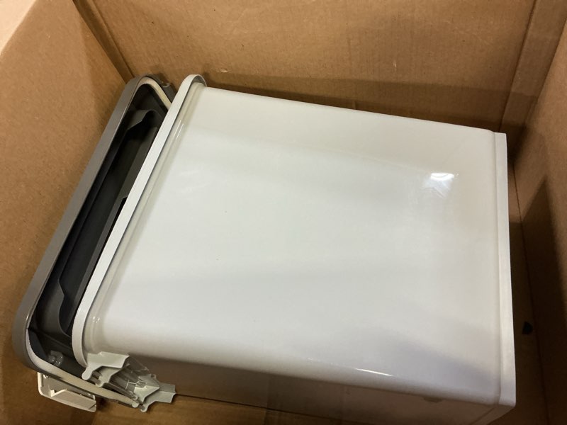 Condition photo showing Good Condition for IRIS USA Dog Food Storage Container with Wheels, Airtight Lid, 2-Cup Scoop, Up to 30 Pounds Pet Food Storage, Built in Scoop Storage in Lid, Versatile Pet Food Bin, Portable, BPA Free, Gray/Dark Gray 30 lbs Dark Gray