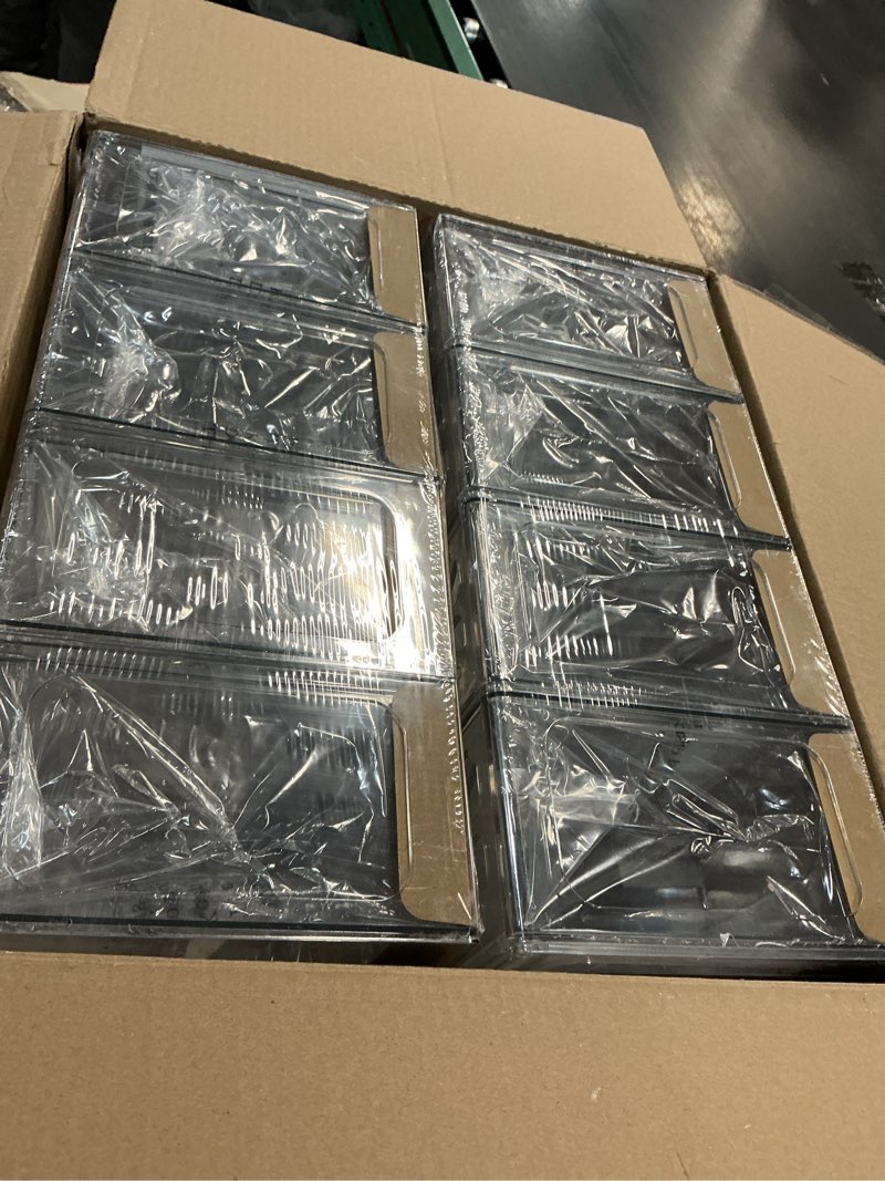 Condition photo showing Good Condition for Clear Stackable Storage Drawers - 4-Pack Acrylic Makeup Organizer Bins for Vanity, Bathroom, Countertop, Cabinet, or Kitchen - Perfect for Cosmetics, Office, and Small Item Organization