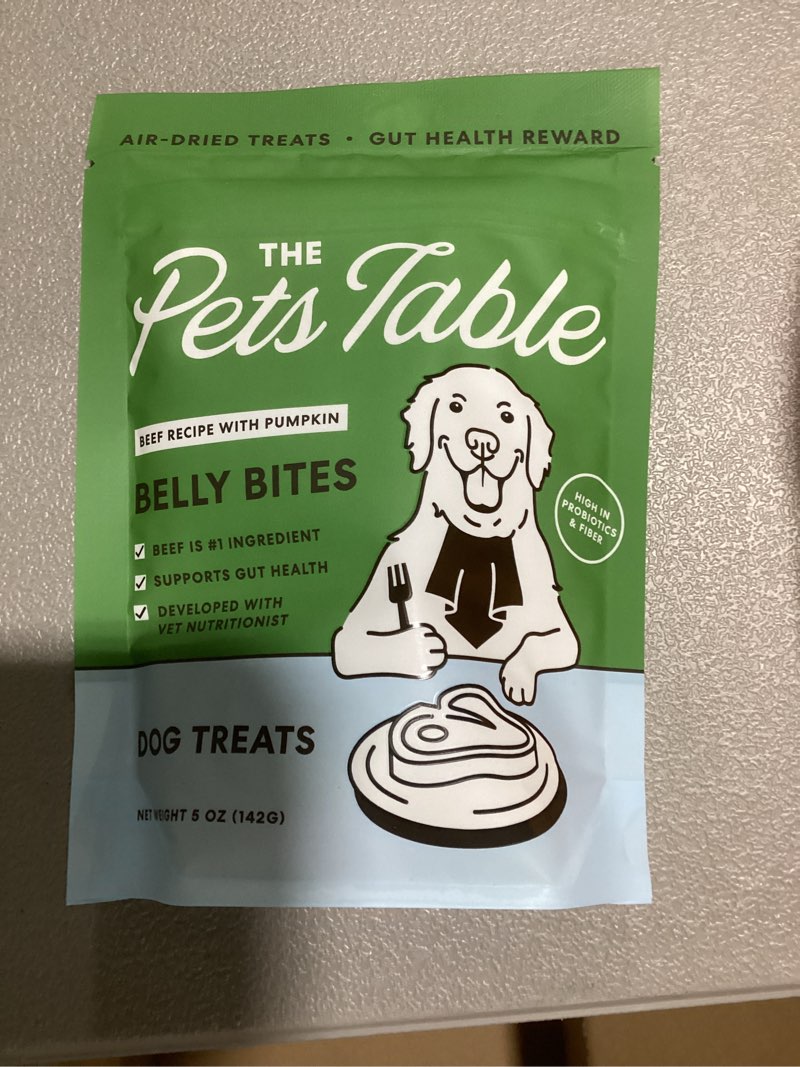 Condition photo showing New/Like New for The Pets Table Beef Limited Ingredient Diet Air-Dried Healthy Dog Treats, 5-Ounce Bag