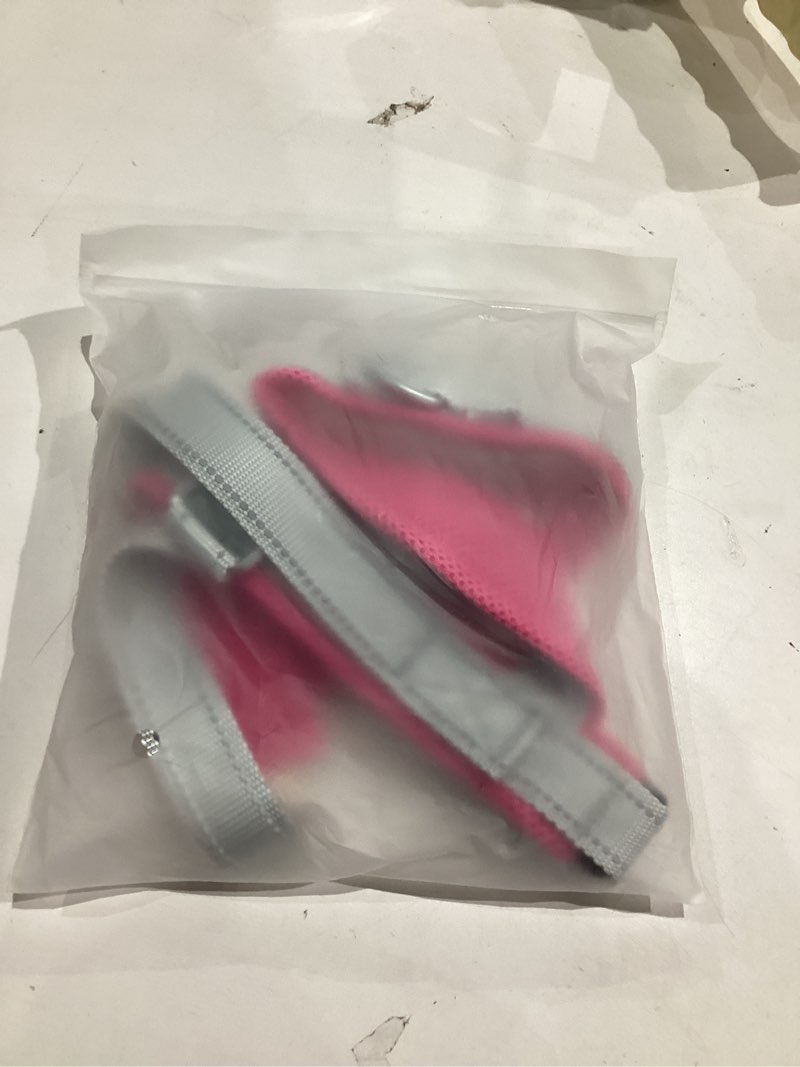 Condition photo showing New/Like New for Escape Proof Dog Harness Medium Sized Dog Soft Lightweight Padded Mesh Dog Harness for Medium to Large Dogs, Reflective Adjustable Chest Pet Vest with Handle, Gray/Pink, L Large Upgraded-Gray/Pink