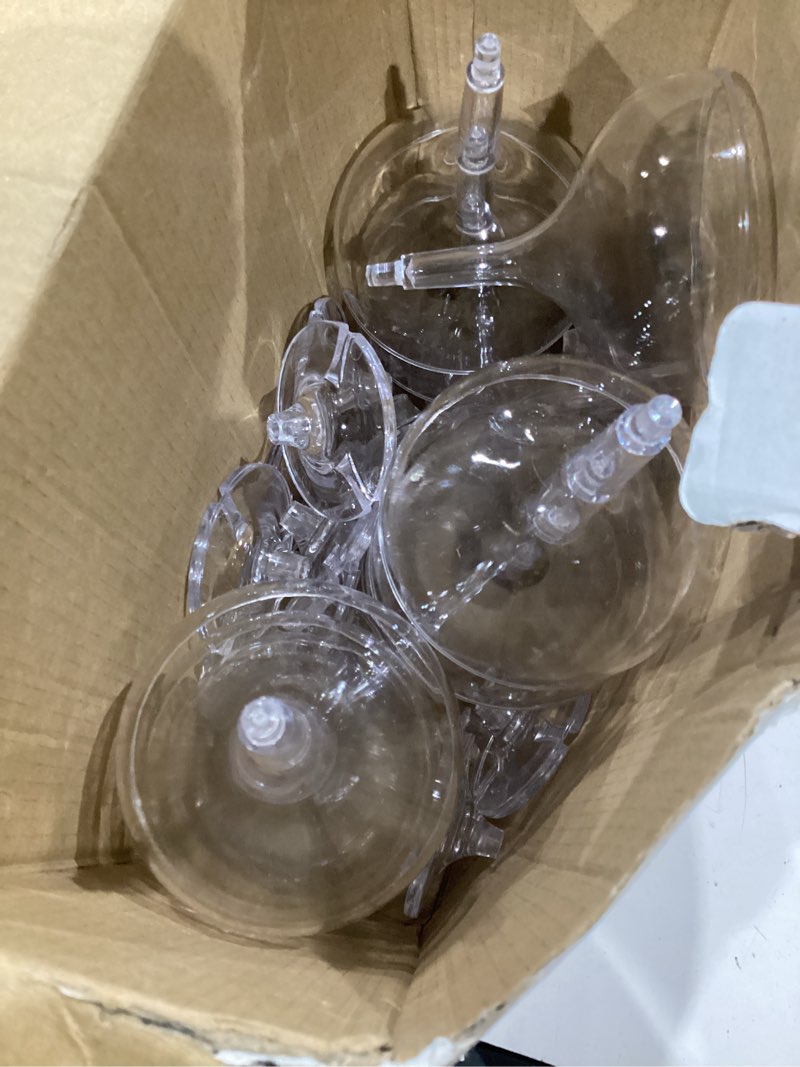 Condition photo showing Good Condition for 12count 5oz acrylic martini glasses for party champagne tower, small plastic champagne coupe glasses for martini, margarita, cocktail, dessert(reusable, dishwasher safe) martini glasses 12