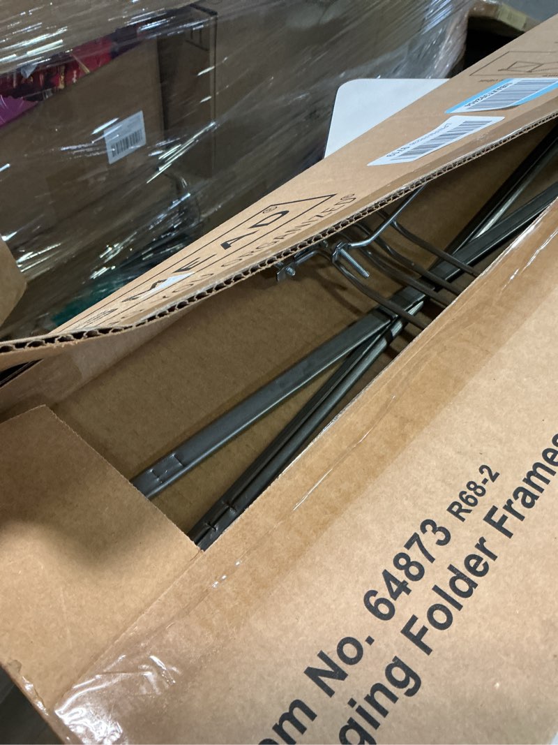 Condition photo showing Good Condition for Smead Steel Hanging File Folder Frames, 2 Count, Gray, Adjustable Depth 23\" to 27\", Legal Size (