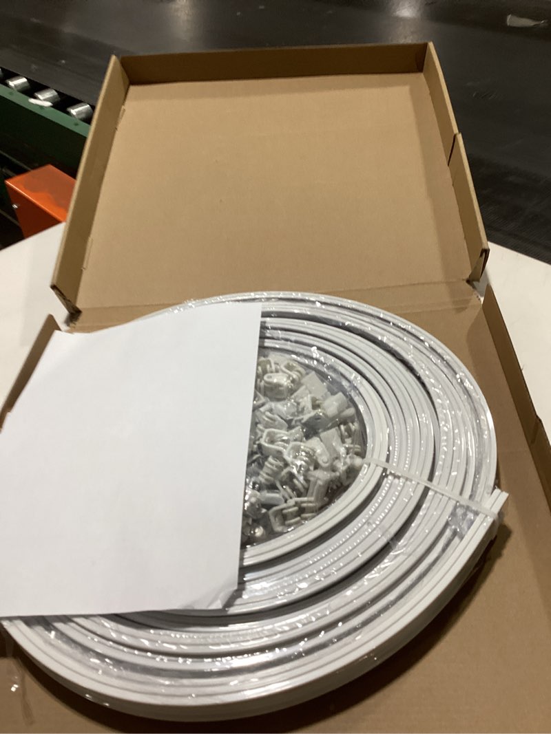 Condition photo showing New/Like New for UrbanRed Flexible Bendable Ceiling Curtain Track, 39.4 ft (12 m) Mount for Rail with Curtain Tracks System, Room Divider, Curtains Rod, RV Ceiling Track for Curtains, Long Curved Hospital System White 12 Meters (39.4 ft) White