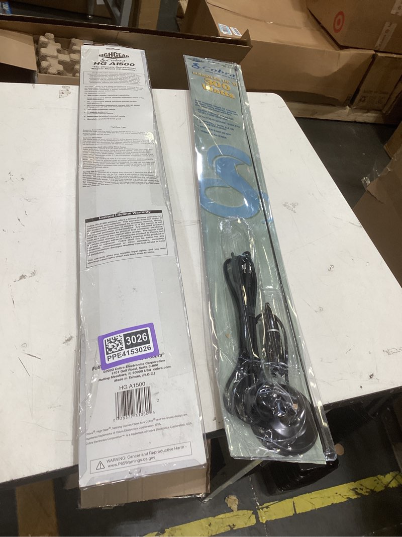 Condition photo showing As Is for cobra 42  300-watt magnet mount antenna