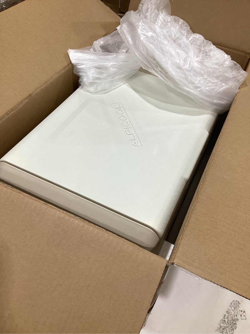 Condition photo showing As Is for Alpicool KM15 Portable Freezer, 12 Volt Car Refrigerator, 17 Quart (15.9 Liter) Fast Cooling Fridge, 12/24V DC and 100-240V AC for Outdoor, Camping, RV, Truck 17Qt Grey