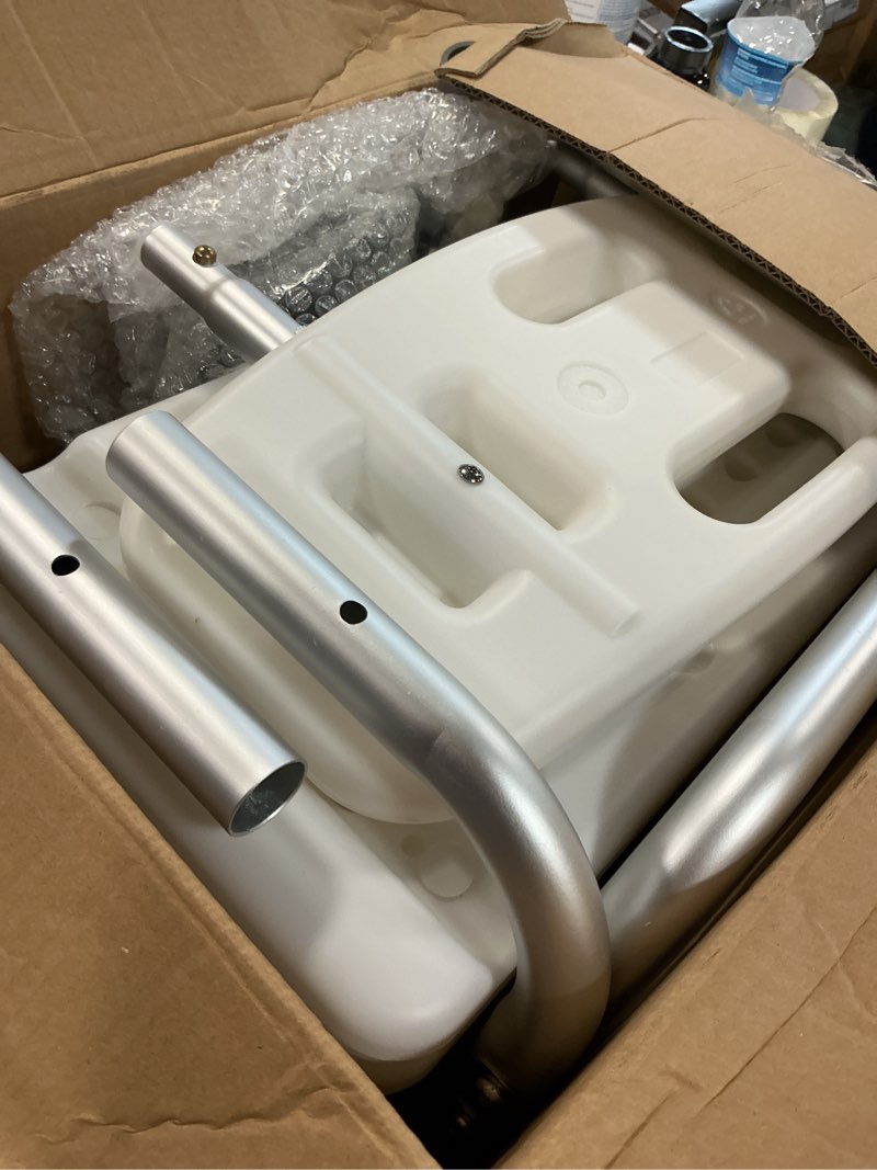 Condition photo showing Good Condition for tub transfer bench for bathtub, height adjustable shower bench with backrest, shower chair bath seat for elderly, seniors, arm support for transfer white large