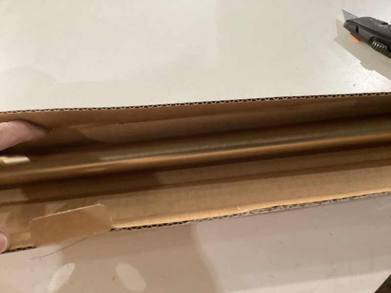 Condition photo showing New/Like New for Ivilon Drapery Window Curtain Rod - End Cap Style Design 1 Inch Pole. 28 to 48 Inch Color Warm Gold 28 to 48 in.
