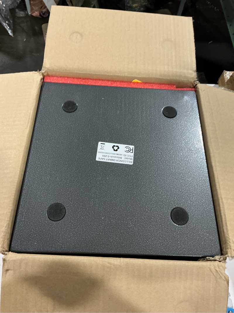Condition photo showing As Is for billconch smart gun safe for multiple pistols - automatic lock safe box with lcd display/voice guide, quick access unlock with fingerprint/keypad/key/app, biometric handgun safe for money valuables black 0.8 cubic feet