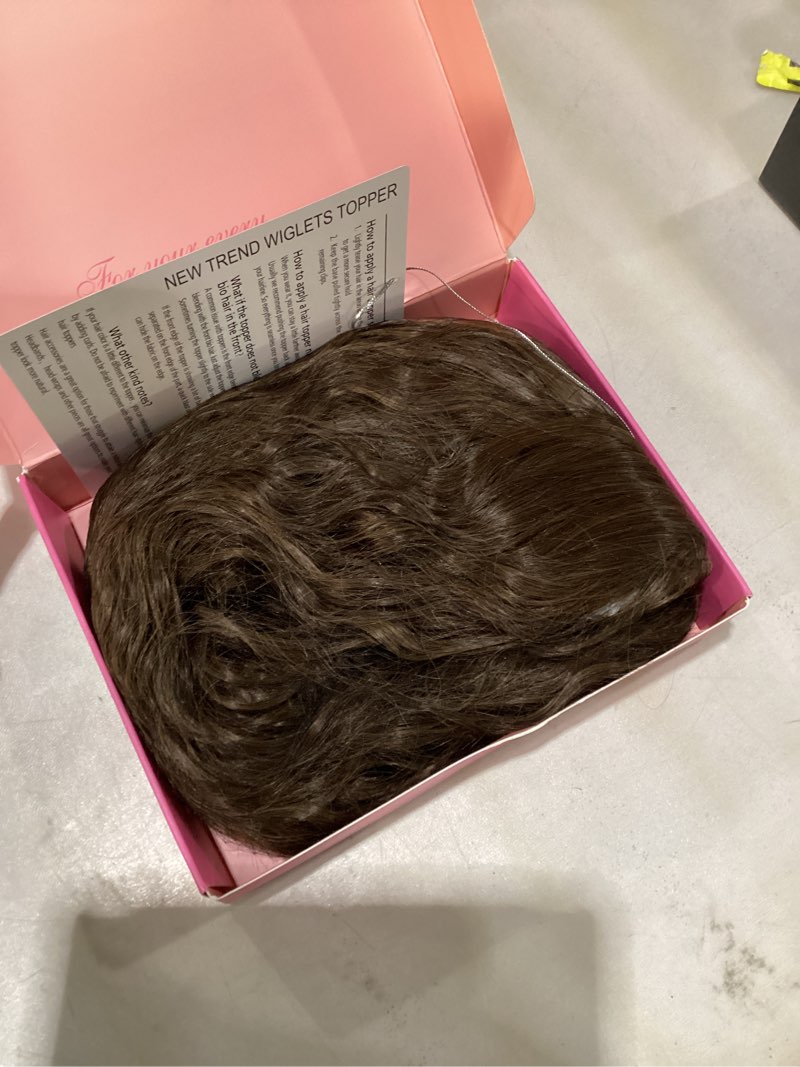 Condition photo showing Good Condition for 20inch Natural Curly Hair Topper for Women - Perfect for Daily Use & Styling Lightweight & Breathable Topper Hair Pieces for Thinning Hair Mixed Medium Brown