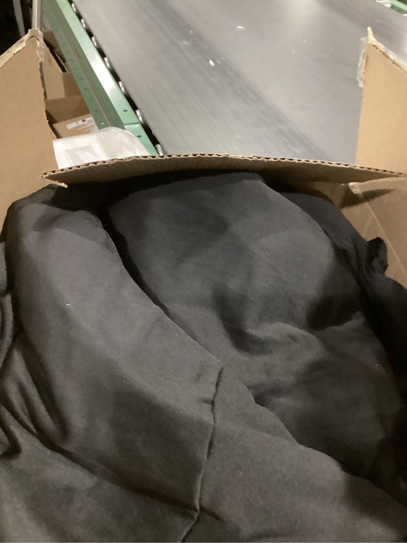 Condition photo showing As Is for Preboun 6 Pack 4 Ft/ 48 Inch Spandex Round Tablecloths Wrinkle Free Stretchy Round Table Clothes for Table Tablecloth with Skirt for Party Wedding Home Decoration Parties Banquet (Black) 4 Ft/ 48 Inch Black