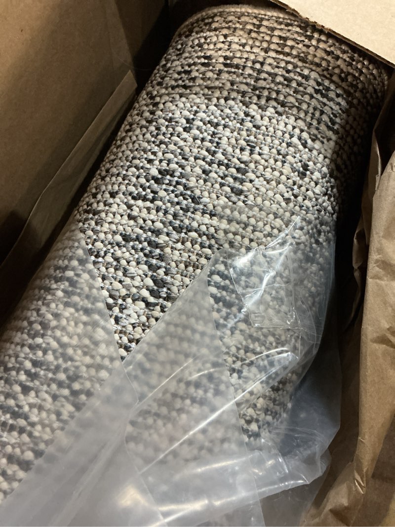 Condition photo showing Good Condition for loloi amber lewis alie collection ale-05 charcoal/beige 2'-7" x 7'-9", .13" pile height, runner rug charcoal / beige 2' x 7' (rectangular)