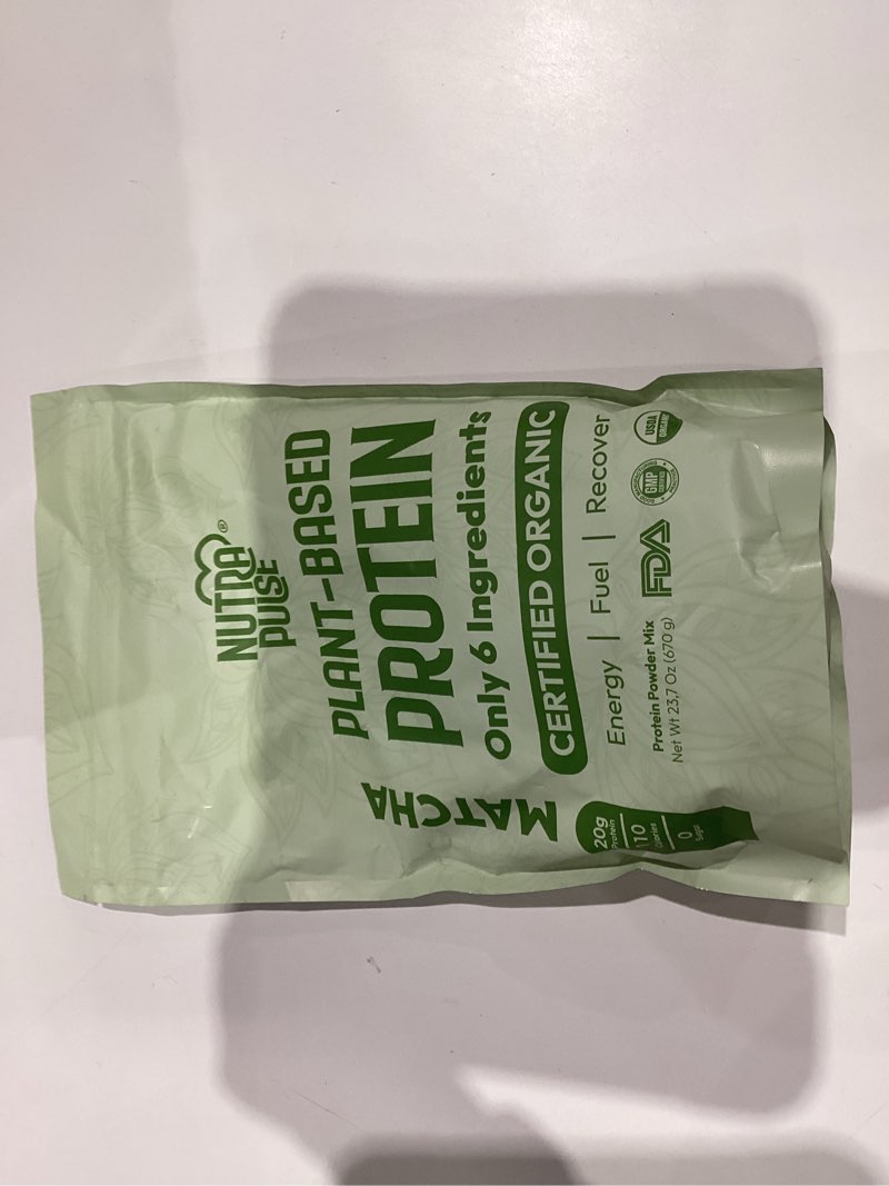 NUTRAPULSE Vegan Protein Powder – 20g Organic Plant-Based Protein – Low Carb, Gluten-Free, Soy-Free,